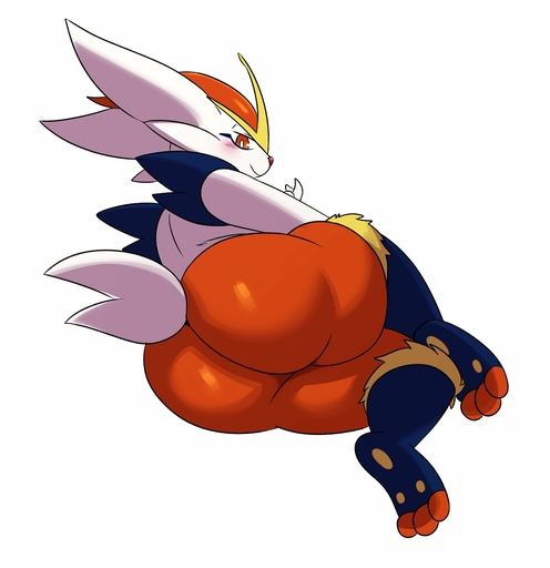 2019 ambiguous_gender anthro butt cinderace feet hi_res nintendo paws pokemon pokemon_(species) rear_view simple_background solo sssonic2 video_games white_background // 1549x1600 // 120.8KB