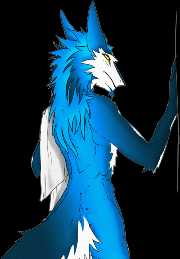 2015 alpha_channel anthro blue_body blue_fur fur gamblefur male mammal marshal_blue nude sergal simple_background solo towel transparent_background yellow_eyes // 802x1153 // 1.9MB