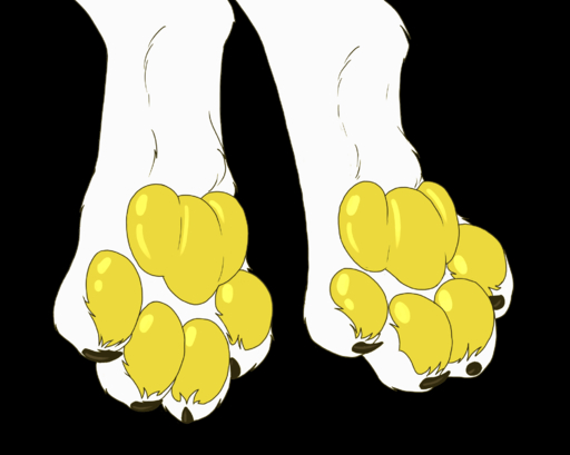 akatosh animated anthro canid canine claws fox fur hi_res male mammal mituni_(artist) paw_shot pawpads solo white_body white_fur yellow_pawpads yellow_paws // 1980x1580 // 1.4MB