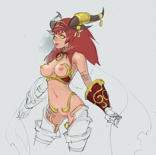alexstrasza artist_request bare_breasts bare_shoulders blizzard_entertainment breasts dragon dragon_girl dragon_humanoid dragon_queen exposed_breasts female milf monster_girl shoulders tagme video_games voluptuous warcraft world_of_warcraft // 800x797 // 271.4KB