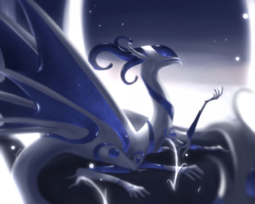 2019 5:4 ambiguous_gender ausp-ice cool_colors digital_media_(artwork) dragon feral fingers hi_res horn membrane_(anatomy) membranous_wings solo wings // 2500x2000 // 491.4KB