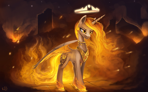 16:10 2015 alternate_color building burning_building cutie_mark digital_media_(artwork) equid equine feathered_wings feathers female feral fire friendship_is_magic gold_(metal) halo hasbro hi_res horn horse jewelry mammal mostly_nude my_little_pony necklace photonoko princess_celestia_(mlp) ruins solo warm_colors white_body white_feathers widescreen winged_unicorn wings yellow_eyes // 1920x1200 // 890.9KB