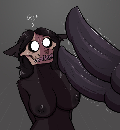 2019 anthro areola big_penis black_body black_fur black_hair bodily_fluids bone breasts canid canine digital_media_(artwork) duo english_text erection faceless_character faceless_male female fur genitals grey_background hair hi_res huge_penis hyper hyper_genitalia hyper_penis imminent_sex keadonger knot long_hair looking_at_genitalia looking_at_penis male malefemale malo mammal monster multi_genitalia multi_penis nipples penis scared scp-1471 scp-1471-a scp-682 scp_foundation simple_background skull sweat teeth text vein veiny_penis // 1841x1979 // 1.4MB