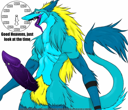 anthro arpegiuswolf biped clock digital_media_(artwork) erection frenum_piercing front_view genital_piercing genitals half-length_portrait male mammal meme nude penis penis_piercing piercing portrait purple_penis rape_time sergal solo standing three-quarter_view tongue tongue_out vein veiny_penis // 1280x1106 // 222KB