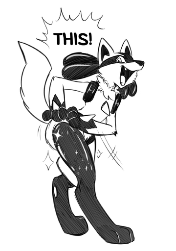 2022 absurd_res anthro biped chest_spike dialogue digital_media_(artwork) digitigrade english_text fizzy-dog generation_4_pokemon hand_on_leg hi_res humor looking_at_viewer lucario male monochrome paws pokemon_(species) pseudo_clothing simple_background solo sparkles spikes spikes_(anatomy) talking_to_viewer text video_games white_background // 1718x2442 // 254.8KB