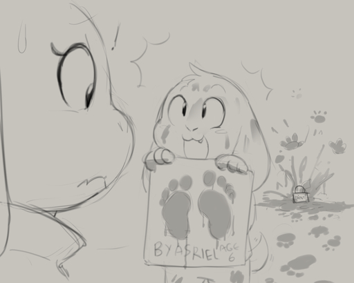 ! 2015 5:4 anthro asriel_dreemurr boss_monster bovid caprine child cub duo english_text eyelashes female footprint goat greyscale male mammal monochrome mother mother_and_child mother_and_son open_mouth paper parent parent_and_child paws son source_request text toriel video_games young zonkpunch // 1280x1024 // 330.8KB