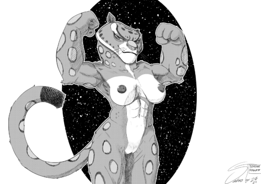 2021 4_fingers abs anthro areola athletic athletic_anthro athletic_female biceps breasts crossgender digital_media_(artwork) dreamworks english_text felid female fingers flexing fur genitals greyscale hi_res kung_fu_panda looking_at_viewer mammal monochrome mtf_crossgender multicolored_body multicolored_fur muscular muscular_anthro muscular_female navel nipples nude pantherine pussy sabrotiger snow_leopard solo spots spotted_body spotted_fur spotted_tail standing tai_lung_(kung_fu_panda) text two_tone_body two_tone_fur whiskers // 2064x1457 // 445.6KB