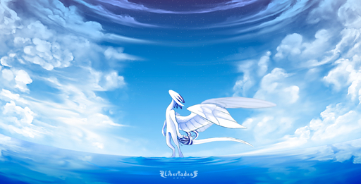 2019 ambiguous_gender anthro cloud cloudscape day detailed detailed_background digital_media_(artwork) dragon featureless_chest featureless_crotch featureless_face hi_res libertades looking_up outside scales sky solo standing star water white_body white_scales wings // 1633x834 // 1.4MB