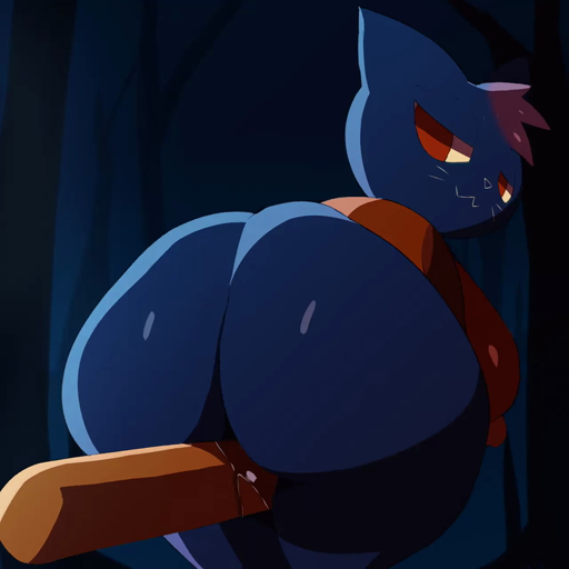 2022 animated anthro baseball_bat bat_(object) bedroom_eyes big_breasts big_butt blue_eyes bodily_fluids bottomless breasts butt clothed clothing domestic_cat felid feline felis female genital_fluids grinding hi_res huge_breasts huge_butt looking_back loop mae_borowski mammal narrowed_eyes no_sound pussy_juice red_eyes seductive shirt short_playtime smile solo thick_thighs topwear trinity-fate62 video_games webm wide_hips // 1280x1280, 0.7s // 101.8KB