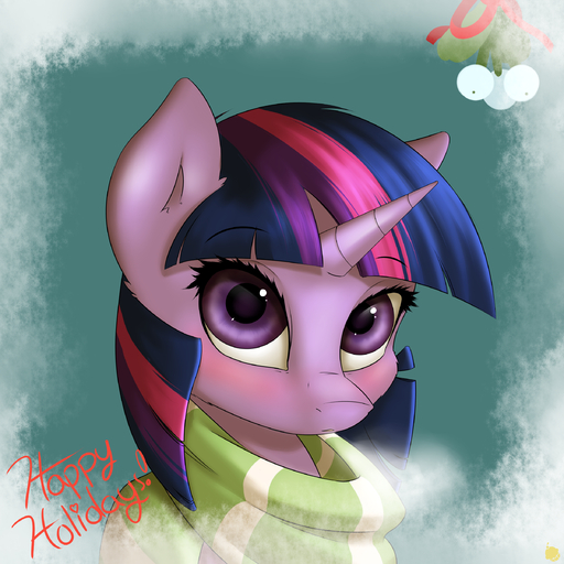 1:1 2014 absurd_res christmas digital_media_(artwork) equid equine female feral friendship_is_magic fur hair hasbro hi_res holidays horn horse mammal multicolored_hair my_little_pony pudgeruffian purple_body purple_fur purple_hair solo twilight_sparkle_(mlp) two_tone_hair unicorn // 2400x2400 // 5.0MB