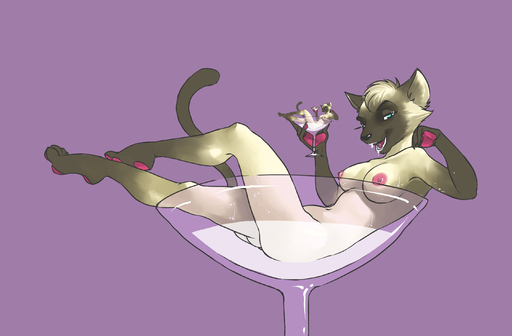 alcohol anthro beverage breasts cocktail domestic_cat edit felid feline felis female fractal furlana hi_res looking_at_viewer mammal nipples nude open_mouth pawpads recursion siamese smile solo // 2879x1890 // 1.1MB