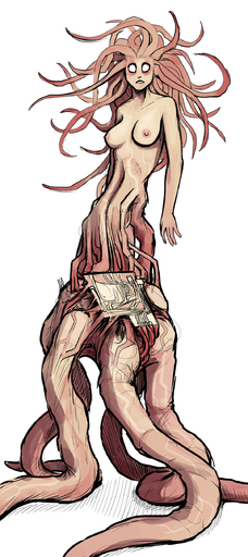 2019 absurd_res breasts female hi_res humanoid keadonger nipples not_furry pseudo_hair scp-003 scp_foundation solo tentacle_hair tentacles white_eyes // 1081x2429 // 899.3KB