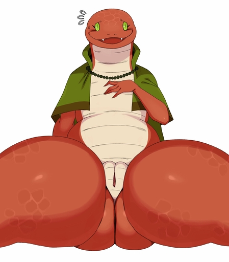 absurd_res anthro female genitals hi_res looking_at_viewer pussy reptile scalie snake solo sssonic2 thick_thighs video_games wide_hips zorayas // 2352x2680 // 250.1KB