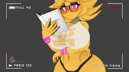 16:9 animated animatronic anthro avian big_breasts bird bottomwear breasts butt chica_(cally3d) chica_(fnaf) chicken chiramisu clothing eyewear feathers female galliform gallus_(genus) glasses hair hi_res humanoid legwear looking_at_viewer machine phasianid reading recording robot short_playtime simple_background skirt solo sound stockings surprise thick_thighs thigh_highs video_games webm widescreen yellow_body // 1920x1080, 13.3s // 2.4MB