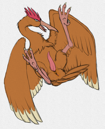anus avian beak bird bird_feet erection fearow feathered_crest feathered_wings feathers feet feral genitals graphite_(artwork) head_crest male nintendo open_mouth pencil_(artwork) penis pokemon pokemon_(species) pose python13rp simple_background sketch solo spread_wings tail_feathers talons tapering_penis traditional_media_(artwork) video_games white_background wings yaroul // 943x1154 // 1.0MB