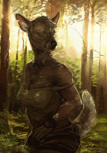 2015 anthro breasts cervid cleavage clothed clothing conditional_dnp detailed_background digital_media_(artwork) female forest mammal nature oouna outside plant solo tree // 549x784 // 466KB