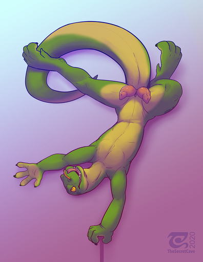 2020 2_penises 4_fingers 5_toes animal_genitalia animal_penis anthro balancing barefoot biped claws cloaca digital_media_(artwork) emile_(djtheutii) erection facial_piercing fangs feet finger_claws fingers forked_tongue genital_slit genitals green_body green_scales green_tail hemipenes hi_res horizontal_diphallism lizard long_tail male multi_genitalia multi_penis multicolored_body multicolored_scales multicolored_tail nose_piercing nose_ring nude open_mouth penis piercing pink_penis pink_tongue reptile scales scalie septum_piercing signature slit solo teeth thesecretcave toe_claws toes tongue tongue_out two_tone_body two_tone_scales two_tone_tail upside_down yellow_body yellow_eyes yellow_scales yellow_tail // 989x1280 // 772.2KB