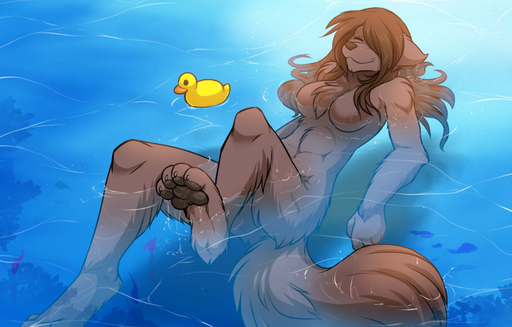 2016 4_toes 5_fingers abs anthro bathing big_breasts breasts brown_body brown_fur brown_hair canid canine canis casual_nudity censored chest_tuft claws conditional_dnp convenient_censorship digitigrade ears_back eyes_closed featureless_breasts feet female fingers floating foot_focus fur hair hi_res hindpaw keidran long_hair lying mammal natani nude on_back one_leg_up outside partially_submerged pawpads paws pivoted_ears raised_leg rubber_duck skinny_dipping smile solo toe_claws toe_curl toes tom_fischbach tuft twokinds water waterscape webcomic webcomic_character wet wet_body wet_fur wolf // 1670x1067 // 2.2MB