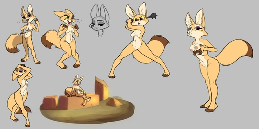 2016 2:1 anthro breasts canid canine farah_(siroc) featureless_crotch female fennec fox fur grey_background holding_breast holding_object holding_weapon mace mammal melee_weapon multiple_images multiple_poses nipples nude pose simple_background siroc sitting solo standing tan_body tan_fur vulpes weapon // 1280x640 // 120.8KB