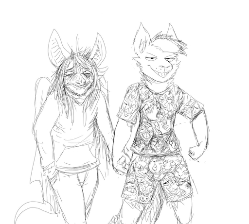 2019 ahegao ambiguous_gender anthro canid canine chiropteran clothed clothing duo grin hand_holding hi_res hladilnik looking_pleasured male mammal monochrome nervous smile sweater topwear wings // 1422x1280 // 224KB