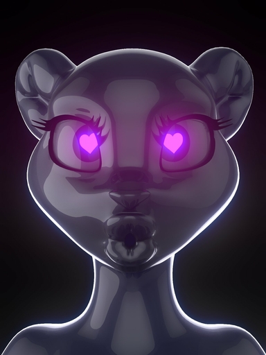 3:4 <3 <3_eyes android anthro bose_(character) felid female glowing glowing_eyes head_shot headshot_portrait hi_res lion machine mammal pantherine portrait robot rubber solo symbol-shaped_pupils unusual_pupils voxell_voxell // 1200x1600 // 116.8KB