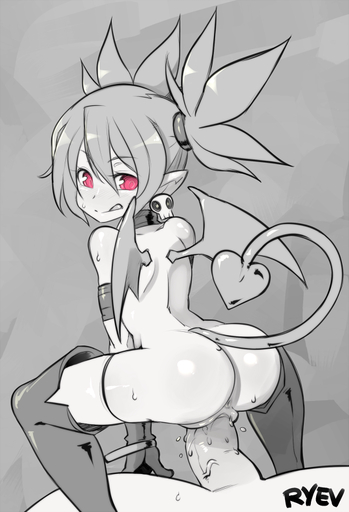 anus butt clothed clothing dark_ryev demon disgaea duo ear_piercing erection etna_(disgaea) faceless_character faceless_male female female_penetrated genitals gloves hair handwear humanoid legwear licking licking_lips male malefemale male_penetrating male_penetrating_female mammal membrane_(anatomy) membranous_wings monochrome not_furry nude penetration penile penile_penetration penis penis_in_pussy piercing pussy red_eyes self_lick sex simple_background spade_tail tongue tongue_out vaginal vaginal_penetration video_games wings // 540x793 // 262.6KB