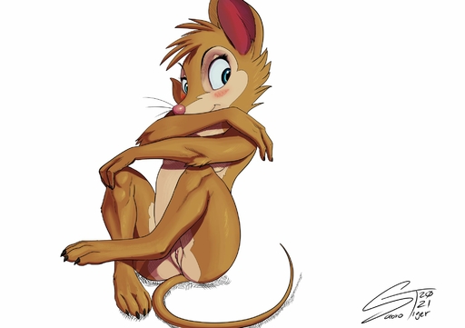 blue_eyes blush blush_lines clitoral_hood don_bluth female genitals hi_res mammal mouse mrs._brisby murid murine pussy rodent sabrotiger simple_background sitting sitting_on_tail solo the_secret_of_nimh white_background // 2064x1457 // 179.0KB