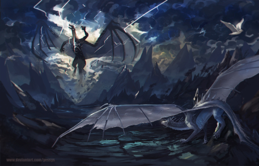 2019 ambiguous_gender back_spikes big_spikes claws cloud day detailed_background digital_media_(artwork) dragon duo feral flying head_spikes hi_res horn membrane_(anatomy) membranous_wings outside scales scalie sky spikes spikes_(anatomy) standing western_dragon wings yessys // 2000x1282 // 4.2MB