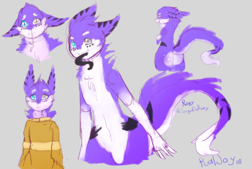 anthro big_butt blush butt clothing fur girly heterochromia hi_res humanoid_pointy_ears male purple_body purple_fur raised_tail raljoy rear_view rony sergal sketch solo sweater tojol tongue tongue_out topwear white_body white_fur // 1920x1288 // 1.4MB