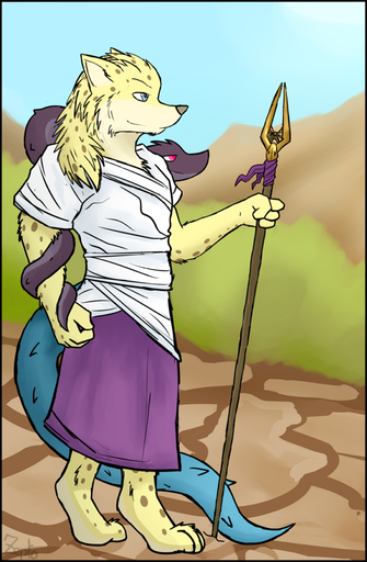 ammodytes black_border border canid canine canis captainzepto coiling domestic_dog dorulykos hybrid male mammal melee_weapon polearm pose reptile scalie serpentine sketch snake spear weapon // 579x884 // 425.5KB