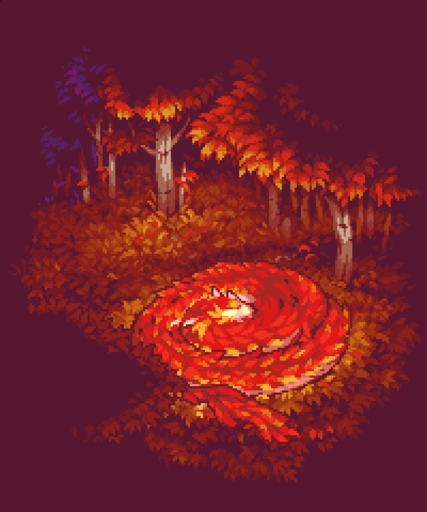 5:6 ambiguous_gender animated autumn curled_up digital_media_(artwork) dragon eyes_closed feral leaf open_mouth outside pixel_(artwork) pixel_animation plant serpentine short_playtime sleeping solo sovanjedi tree warm_colors yawn // 600x720 // 3.0MB