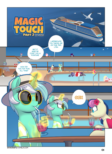 ball beach_ball beverage boat bonbon_(mlp) clothing comic cover cover_art cover_page dialogue earth_pony english_text equid equine eyewear female feral hat headgear headwear hi_res horn horse inflatable lyra_heartstrings_(mlp) magic mammal pegasus pony sea shinodage shirt speech_bubble straw sunglasses swimming_pool text topwear unicorn url vehicle water watercraft wings // 1280x1766 // 993.6KB
