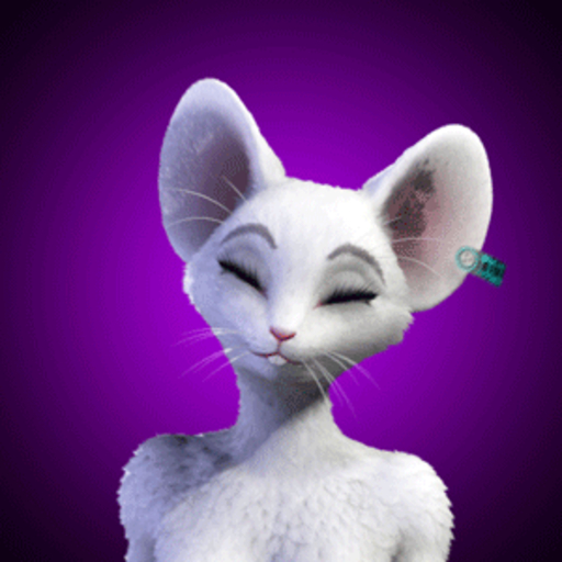 1:1 3d_(artwork) 3d_animation albino animated anthro big_ears breasts buckteeth cleavage clothed clothing digital_media_(artwork) ear_tag eyes_closed female fur looking_at_viewer low_res mammal mouse murid murine red_eyes rodent short_playtime smile solo teeth whiskers white_body white_fur zorryn // 300x300 // 2.0MB