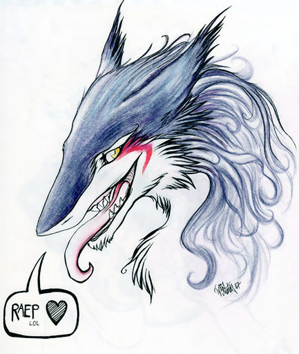 <3 ambiguous_gender mammal rain_silves sergal simple_background solo unknown_artist white_background yellow_eyes // 507x600 // 126KB