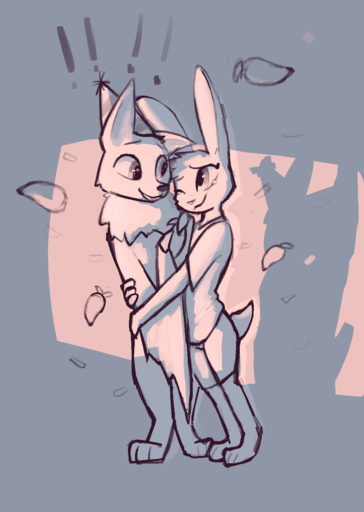 ! 2020 ambiguous_gender anthro barefoot bottomwear chiropteran clothed clothing deke_(ittybittykittytittys) digital_media_(artwork) duo embrace enginetrap feet female_(lore) fully_clothed fur hi_res hug lagomorph leporid light lighting male_(lore) mammal membrane_(anatomy) membranous_wings one_eye_closed pteropodid rabbit sami_(enginetrap) shadow shirt shorts smile standing t-shirt topwear wings // 1084x1526 // 409.4KB