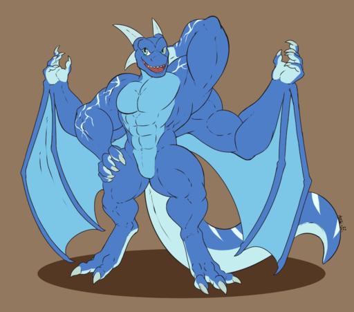 3_toes 4_arms anthro bat_wings big_muscles blue_body blue_skin digitigrade dragon featureless_crotch feet happy hi_res horn male membrane_(anatomy) membranous_wings multi_arm multi_limb muscular muscular_anthro muscular_male pinup pose scalie solo standing terlix toes undeadkitty13 western_dragon winged_arms wings // 1704x1500 // 629.4KB