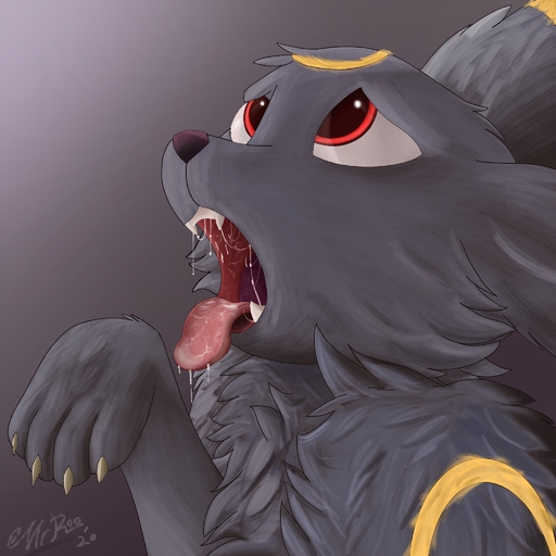 1:1 2020 ahegao ambiguous_gender bodily_fluids digital_media_(artwork) drooling eeveelution feral fur grey_body grey_fur hi_res looking_pleasured markings mr_roo_(artist) nintendo one_leg_up open_mouth paws pokemon pokemon_(species) raised_leg red_eyes saliva saliva_on_tongue saliva_string sharp_teeth simple_background solo teeth tongue tongue_out umbreon video_games yellow_markings // 2048x2048 // 687KB