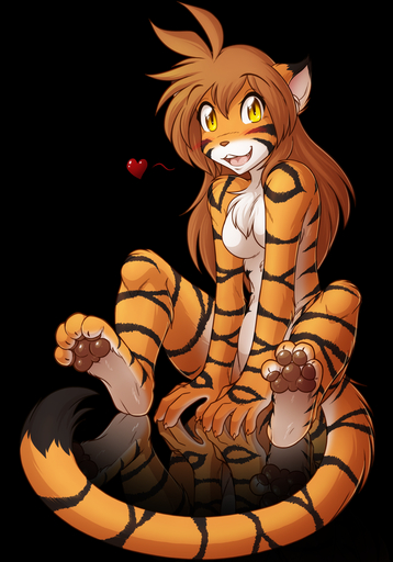 <3 anthro biped black_background black_body black_fur blush breasts brown_hair casual_nudity chest_tuft claws conditional_dnp digitigrade ears_up featureless_breasts felid female flora_(twokinds) fur hair happy hindpaw keidran long_hair looking_at_viewer mammal nude open_mouth orange_body orange_fur pantherine pawpads paws reflection simple_background sitting smile solo striped_body striped_fur stripes teeth tiger tom_fischbach tongue tuft twokinds webcomic webcomic_character white_body white_fur yellow_eyes // 700x1000 // 517.7KB