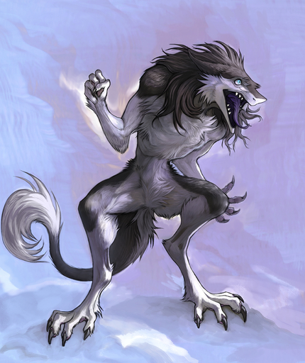 2019 4_fingers absurd_res angry anthro claws daemon_amadare feliandris fingers fist fur hi_res male muscular muscular_anthro muscular_male nude screaming sergal skinny solo standing teeth tongue tongue_out // 4134x4918 // 9.4MB