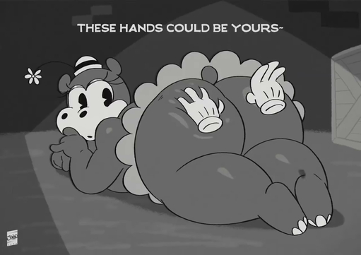 ambiguous_gender animated anthro better_version_at_source big_butt bottomless bottomwear butt butt_grab clothed clothing common_hippopotamus disembodied_hand duo english_text female flower gloves hand_on_butt handwear hat headgear headwear heather_hippo hippopotamid huge_butt huge_thighs joaoppereiraus looking_back loop lying mammal monochrome no_sound on_front open_mouth plant short_playtime skirt text thick_thighs toony webm // 1280x904, 3s // 396.8KB