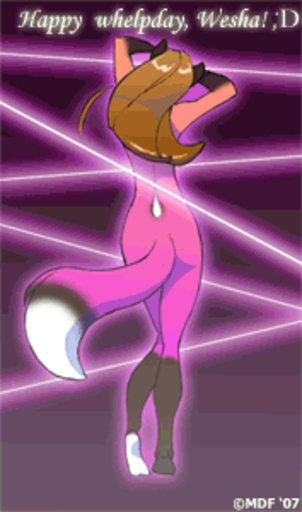 animated anthro breasts canid canine dancing female fox hair laser long_hair low_res mammal miles_df nude rave short_playtime side_boob solo // 177x300 // 154.4KB