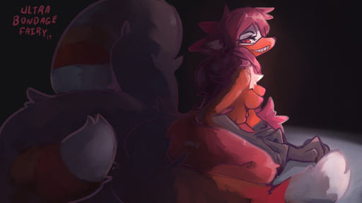 2019 akane_(nandred) anthro black_nose breasts butt canid canine digital_media_(artwork) female fox fur hair looking_at_viewer mammal multi_breast multi_tail nipples nude red_body red_eyes red_fur red_hair simple_background sitting smile solo ultrabondagefairy // 1250x703 // 242.6KB