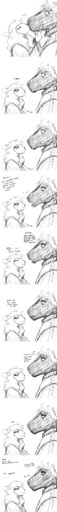 2017 5_fingers ^_^ absurd_res anthro anthro_on_anthro bathrobe black_and_white blush bodily_fluids boss_lamb_(hladilnik) bovid caprine clothed clothing comic domestic_sheep duo english_text equid equine eye_contact eyebrows eyeliner eyes_closed female fingers fully_clothed greyscale hair half-closed_eyes hand_on_head hand_on_shoulder hi_res hladilnik horse humanoid_hands jacket kissing long_hair long_image looking_at_another makeup male malefemale mammal monochrome narrowed_eyes open_mouth robe sheep side_view simple_background size_difference sketchy smile sound_effects stripes sweat tall_image text topwear white_background zebra zebra_dad_(hladilnik) // 1280x11520 // 2.9MB