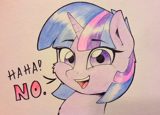 2015 dialogue english_text equid equine female feral friendship_is_magic hair hasbro hi_res horn horse looking_at_viewer mammal multicolored_hair my_little_pony open_mouth painting_(artwork) pudgeruffian purple_hair smile solo text traditional_media_(artwork) twilight_sparkle_(mlp) two_tone_hair unicorn watercolor_(artwork) // 2500x1801 // 2.9MB