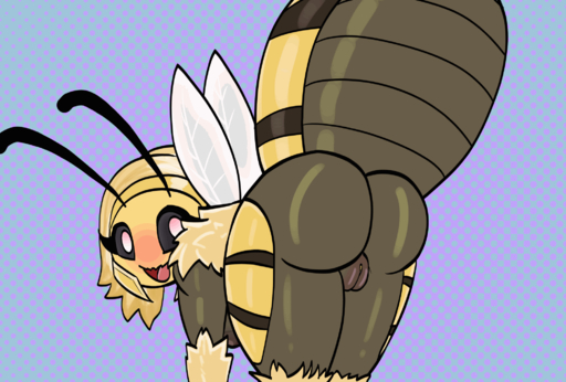 animated anthro arthropod bee blossom_(thousandfoldfeathers) fazmaz female hi_res hymenopteran insect short_playtime solo tagme // 2000x1350 // 1.5MB