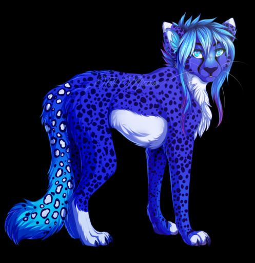 alpha_channel belly blue_body blue_eyes blue_fur blue_hair blue_nose claws eyelashes felid female feral fluffy fur hair hi_res looking_at_viewer mammal purple_body purple_fur purple_hair simple_background solo spots spotted_body spotted_fur standing transparent_background tril-mizzrim whiskers white_belly white_body white_fur // 1221x1258 // 1.1MB
