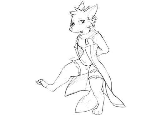 2020 3_toes absurd_res anthro barefoot black_and_white bottomwear canid canine clothed clothing ear_piercing ear_ring feet female fox fully_clothed fur hi_res mammal monochrome piercing ring_piercing shorts simple_background solo toes white_background zhanbow // 4274x3094 // 487.0KB