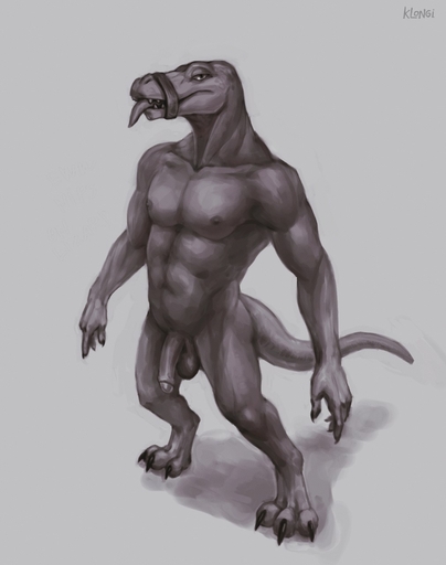 2015 3_toes 4_fingers abs anthro athletic balls claws digitigrade feet fingers flaccid foreskin genitals hi_res humanoid_genitalia humanoid_penis klongi lizard looking_at_viewer male muscular muscular_anthro muzzle_(object) nipples nude partially_retracted_foreskin pecs penis reptile scales scalie sharp_teeth simple_background solo teeth toes tongue // 1011x1280 // 118KB