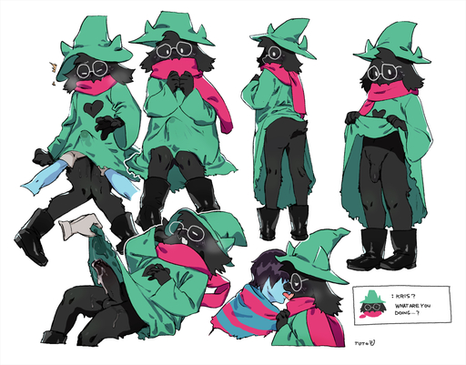anthro ass bebebebebe black_fur boots bottomless bulge caprine clothed clothing clothing_lift cum deltarune erection eyewear flaccid footwear fur glasses goat green_hat hat male male_only mammal multiple_angles penis precum ralsei robe robe_lift scarf tongue tongue_out // 1151x902 // 595.7KB