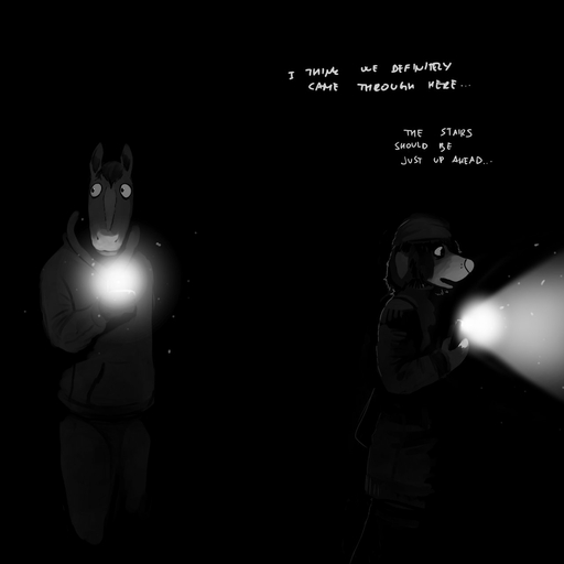 1:1 abandoned abandoned_building black_and_white canid canine canis clothed clothing comic creepy dark domestic_dog duo english_text equid equine female hi_res hladilnik horse male mammal michelle_(hladilnik) monochrome night phone school text will_(hladilnik) zebra // 1280x1280 // 46.0KB